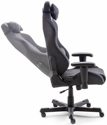 Robas Lund DX Racer 3 Gaming Stuhl Bürostuhl Schreibtischstuhl mit Wippfunktion Gamer Stuhl Höhenverstellbarer Drehstuhl PC Stuhl Ergonomischer Chefsessel, schwarz - 4