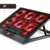 skgames Notebook Laptop Kühler Gamer Ständer Unterlage für 10-17 Zoll, 6 x LED Lüfter, LCD Lüftersteuerung, 7 Stufen Höhenverstellung, Rot - 1