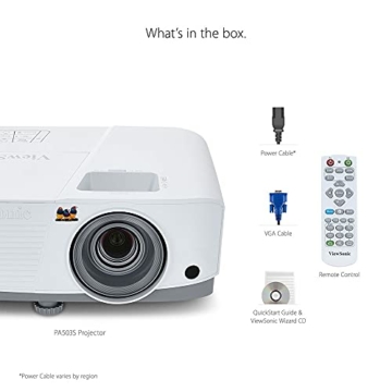 Viewsonic PA503S 3D Heimkino DLP Beamer (SVGA, 3.600 ANSI Lumen, HDMI, 2 Watt Lautsprecher, 1.1x optischer Zoom) weiß-grau - 6