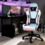 X Rocker Agility Ergonomischer Gaming Stuhl/Bürostuhl/Schreibtischstuhl mit Armlehnen und Wippfunktiondrehbar und Höhenverstellbar | weiß/Pink [ - 2