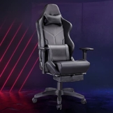 YQX-Gaming-Stuhl, Stahlrahmen, Verstellbare Rückenlehne, Verstellbare 4D-Armlehnen, Atmungsaktiver Schaum, Ergonomisches Kopfstützenkissen - 1