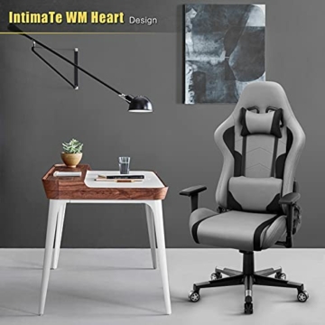 IntimaTe WM Heart Gaming Stuhl, Racing Gamer Stuhl Bürostuhl Stoff, Ergonomischer Computerstuhl, Drehstuhl mit Hoher Rückenlehne - 7