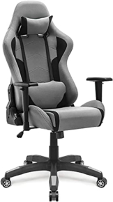 IntimaTe WM Heart Gaming Stuhl, Racing Gamer Stuhl Bürostuhl Stoff, Ergonomischer Computerstuhl, Drehstuhl mit Hoher Rückenlehne - 1