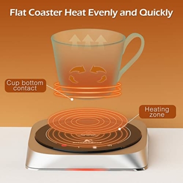 KitchenBoss Tassenwarmer Kaffeewarmer Elektrisch Getrankewarmer Cupwarmer Mugwarmer mit 3 Temperatureinstellungen Kaffeetassenwarmer - 8