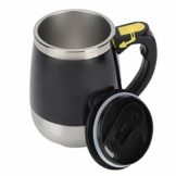 400 ml Selbstrührender Becher, Auto Magnetic Mug Tasse Selbstrührend, Edelstahl USB Ladestick Rührmischbecher für Kaffeemilch(Black) - 1