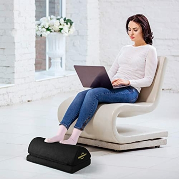 AMERIERGO Fußstütze Schreibtisch, einstellbares Fußhocker, ergonomische Fußablage, verbesserte Körperhaltung und Stressabbau für Arbeitszimmer/Büro/Zuhause/Garten - 5