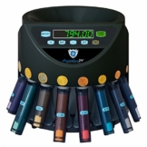 Automatischer Euro Münzzähler & -sortierer Geldzählmaschine SR1200 mit Abhülsung Geldzähler Münzzählautomat Securina24 (schwarz - BBB) - 1