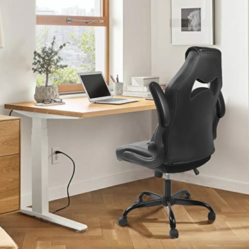 BASETBL Bürostuhl ergonomisch 150kg mit klappbaren armlehnen, Gaming PC Stuhl mit breite sitzfläche, Chefsessel, Drehstuhl mit hoher Rückenlehne und Hochklappbarer Rollen - 7