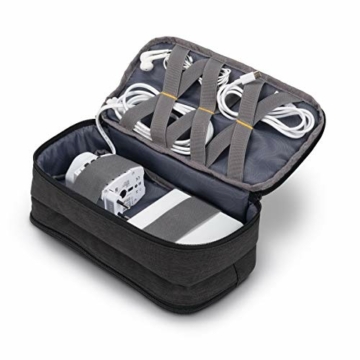 DICOTA Accessories Pouch STYLE – Zubehörtasche und Gadget Organizer für Elektronik und wichtiges Reisegepäck, modernes Design, schwarz - 6