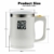 Elektrischer selbstrührender Kaffeebecher aus Edelstahl, automatische magnetische Tasse, Lebensmittelqualität, selbstmischende Tasse Kaffeetasse (Weiß, 400 ml ) - 2