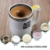 Elektrischer selbstrührender Kaffeebecher aus Edelstahl, automatische magnetische Tasse, Lebensmittelqualität, selbstmischende Tasse Kaffeetasse (Weiß, 400 ml ) - 4