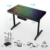 EUREKA ERGONOMIC Gaming Tisch mit RGB 110cm Gaming Schreibtisch Glass Gamer Computertisch mit Music Reactive RGB LED-Beleuchtung via App-Steuerung, Schwarz - 8