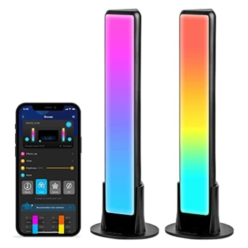 Govee Flow Plus Smart Lightbar, Gaming Lampe funktioniert mit Alexa und Google Assistant, RGBICWW WiFi LED TV Hintergrundbeleuchtung Sync mit Musik, LED Ambient Light für Gaming, PC, Fernseher - 1