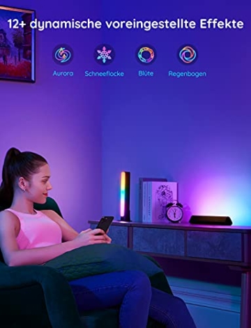 Govee Flow Plus Smart Lightbar, Gaming Lampe funktioniert mit Alexa und Google Assistant, RGBICWW WiFi LED TV Hintergrundbeleuchtung Sync mit Musik, LED Ambient Light für Gaming, PC, Fernseher - 7