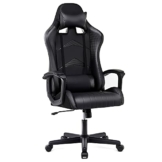 IntimaTe WM Heart Gaming Stuhl, Bürostuhl mit Verstellbarem Kopfkissen und Lendenkissen, Ergonomischer Schreibtischstuhl, Racingstuhl mit Hoher Rückenlehne, Schwarz - 1