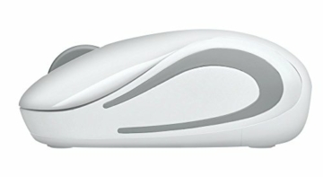 Logitech M187 Ultramobile Kabellose Maus, 2.4 GHz Verbindung via Nano-USB-Empfänger, 1000 DPI Sensor, Kompaktes Design, 3 Tasten, PC/Mac - weiß - 7