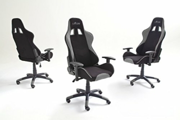 MC Racing Gamingstuhl 2 Schwarz-Grau Schreibtischstuhl höhenverstellbarer Bürostuhl bis 100 Kg belastbar - 6