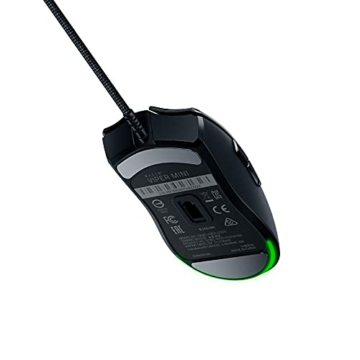 Razer Viper Mini - Kabelgebundene Gaming Maus mit nur 61g Gewicht für PC / Mac (Ultraleicht, beidhändig, Speedflex-Kabel, optischer 8.500 DPI Sensor, Chroma RGB Beleuchtung) Schwarz - 6