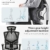SIHOO Ergonomischer Bürostuhl, Computer-Schreibtischstuhl, atmungsaktives Netzgewebe, hohe Rückenlehne mit verstellbarer Rückenlehnenhöhe, 3D-Armen,Kopfstütze und dynamischer Lendenwirbelstütze (Grau) - 2