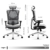 SIHOO Ergonomischer Bürostuhl, Computer-Schreibtischstuhl, atmungsaktives Netzgewebe, hohe Rückenlehne mit verstellbarer Rückenlehnenhöhe, 3D-Armen,Kopfstütze und dynamischer Lendenwirbelstütze (Grau) - 6