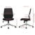 SIHOO Moderner ergonomischer Bürostuhl, Schreibtischstuhl, atmungsaktiver Kompaktstuhl, Taillenstütze, anhebbare und umkehrbare Armlehne, leise Nylonrollen(Schwarz) - 6