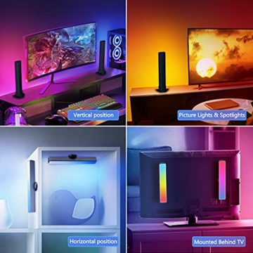 Smart LED-Lightbar TV-Hintergrundbeleuchtung Gaming-Lampe funktioniert - RGB Smart LED Lampe Sync mit Musik und APP Control Steuerung für Gaming, Filme, PC, TV, Raumdekoration - 6