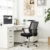 SONGMICS Bürostuhl mit Netzrückenlehne Chefsessel Bürodrehstuhl Drehstuhl höhenverstellbar Wippfunktion, schwarz, OBN83B - 2