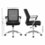 SONGMICS Bürostuhl mit Netzrückenlehne Chefsessel Bürodrehstuhl Drehstuhl höhenverstellbar Wippfunktion, schwarz, OBN83B - 5