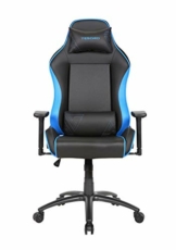 Tesoro Alphaeon S1 Blau/Blue Gaming Stuhl F715 Gaming Chair Chefsessel Schreibtischstuhl mit PU Kunstleder und Lordosenstütze Lendenkissen Blau/Blue - 1