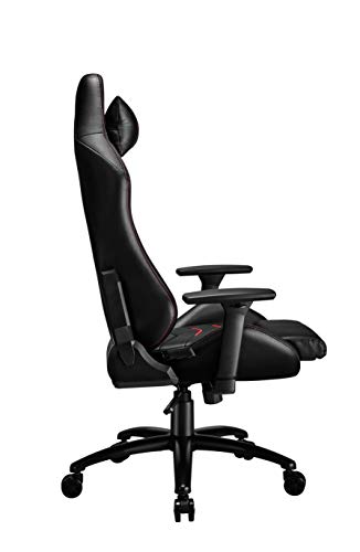 Tesoro Alphaeon S3 Gaming Stuhl F720 Gaming Chair Chefsessel Schreibtischstuhl mit PU Kunstleder, Lordosenstütze und Seat Xtension Sitzflächenerweiterung Rot/Red … - 6