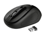 Trust 20322 Primo Kabellose Optische Maus, Maus für Laptop mit Speicherbarem USB-Empfänger, 1000-1600 DPI, für Links- und Rechtshänder, Kabellose Maus für PC, Laptop, Mac - Schwarz - 1