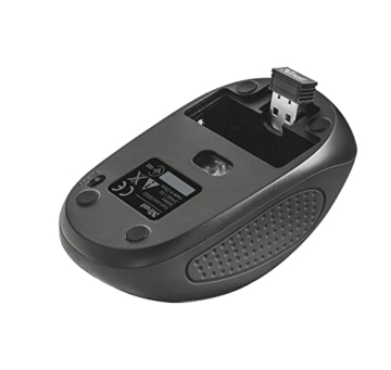 Trust 20322 Primo Kabellose Optische Maus, Maus für Laptop mit Speicherbarem USB-Empfänger, 1000-1600 DPI, für Links- und Rechtshänder, Kabellose Maus für PC, Laptop, Mac - Schwarz - 7