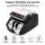 UFLIZOGH Geldzählmaschine Scheine Euro Falschgeldprüfung UV/MG Banknotenzähler für Banken Geschäfte Euro Doller Pound (Schwarz, LED) - 6