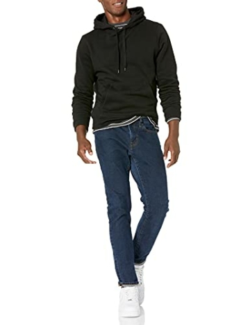 Amazon Essentials Herren Hooded Fleece Sweatshirt, Black(Black), L - 4