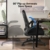 COMHOMA Bürostuhl Schreibtischstuhl Ergonomischer Drehstuhl inkl. Armlehnen(klappbar), Sitz(höhenverstellbar), Office Stuhl aus Stoff, Schwarz - 5