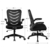 COMHOMA Bürostuhl Schreibtischstuhl Ergonomischer Drehstuhl inkl. Armlehnen(klappbar), Sitz(höhenverstellbar), Office Stuhl aus Stoff, Schwarz - 7