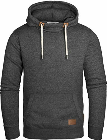 Grin&Bear Herren Kapuzenpullover Kapuzenjacke Hoodie mit hoch abschließendem Kragen GEC494 (M, Anthrazit) - 1