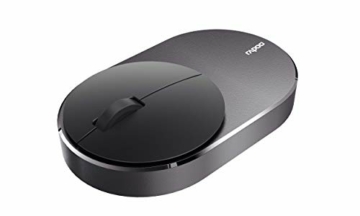 Rapoo M600 Mini Silent kabellose Maus, Bluetooth und Wireless (2.4 GHz)via USB, Multi-Mode, flach, 1300 DPI, schwarz - 2