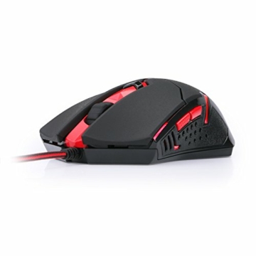 Redragon M601 Wired Gaming Mouse, Ergonomic, Programmable 6 Buttons, 3200 DPI with Red LED Mouse for Windows PC Games - Black - 2