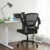 SONGMICS Bürostuhl mit hochklappbaren Armlehnen, Schreibtischstuhl mit Netzbespannung, ergonomischer Computerstuhl, 360° Drehstuhl, verstellbare Lendenstütze, platzsparend, schwarz OBN37BK - 4