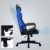 SONGMICS Gaming Stuhl, Schreibtischstuhl, Computerstuhl, Bürostuhl, abnehmbare Kopfstütze, Lendenkissen, höhenverstellbar, Wippfunktion, bis 150 kg belastbar, ergonomisch, schwarz-blau RCG011B02 - 3