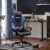 SONGMICS Gaming Stuhl, Schreibtischstuhl, Computerstuhl, Bürostuhl, abnehmbare Kopfstütze, Lendenkissen, höhenverstellbar, Wippfunktion, bis 150 kg belastbar, ergonomisch, schwarz-blau RCG011B02 - 9