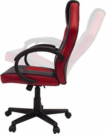 Speedlink YARU Gaming Chair - PC-Gaming-optimierter Schreibtischstuhl, hochwertiges Kunstleder, schwarz-rot - 2