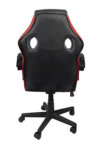 Speedlink YARU Gaming Chair - PC-Gaming-optimierter Schreibtischstuhl, hochwertiges Kunstleder, schwarz-rot - 4