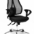 Topstar Open Point SY Deluxe, ergonomischer Syncro-Bandscheiben-Drehstuhl, Bürostuhl, Schreibtischstuhl, inkl. Armlehnen (höhenverstellbar), Stoff, schwarz - 1