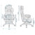 WOLTU Gaming Stuhl Racing Stuhl Bürostuhl Chefsessel Schreibtischstuhl Sportsitz mit Kopfstütze und Lendenkissen, mit Fußstütze, Kunstleder+Stoff, höhenverstellbar, Camouflage, BS71cm - 9