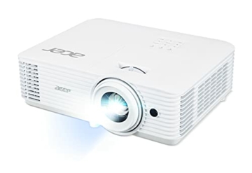 Acer H6800BDa DLP Beamer (4K UHD (3.840 x 2.160 Pixel) 3.600 ANSI Lumen, 10.000:1 Kontrast, 3D, Keystone, 1x 10 Watt Lautsprecher, HDMI (HDCP), Audio Anschluss) weiß, Home Cinema - 3