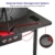 Amazon Brand – Umi Gaming Tisch, I Shaped Ergonomischer Gaming Schreibtisch PC Computertisch, Schwarz (120×60×75 cm) - 8