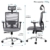 Bürostuhl Ergonomischer, Multifunktional Schreibtischstuhl Drehstuhl Computerstuhl mit Verstellbare Kopfstütze und Höhenverstellung, bis 150 kg/330lb für den Home Office Einsatz (Gray) - 6
