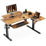 EUREKA ERGONOMIC Höhenverstellbarer Schreibtisch 155×110cm Schreibtisch Höhenverstellbar Elektrisch Großer Gaming Tisch L-Form Doppelmotor Rechts Eck Tisch mit Kabelmanagement und Memory Funktion - 1